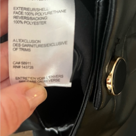 Tribal Vegan Leather Wide-Leg Pleated Pants – Size 8 - Picture 9 of 9